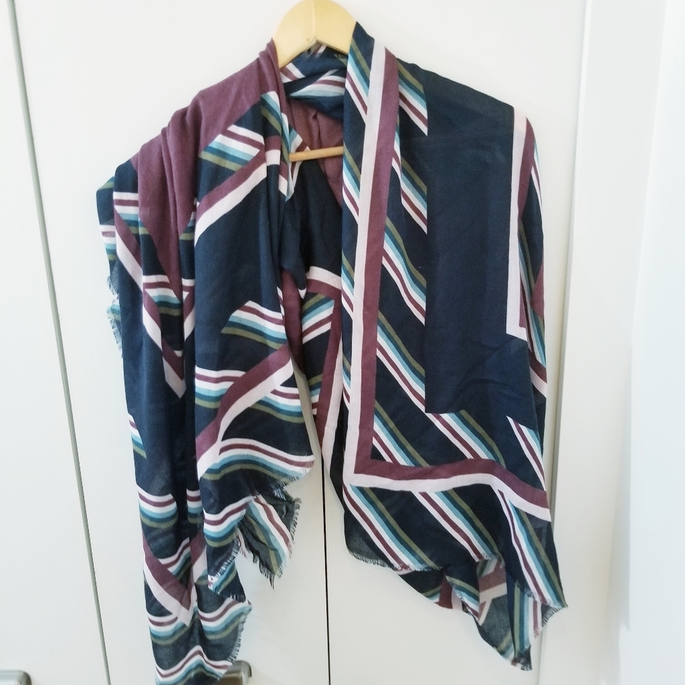 3/$45 Teal Navy Maroon Pink Pashmina Flowy Light Blanket Scarf